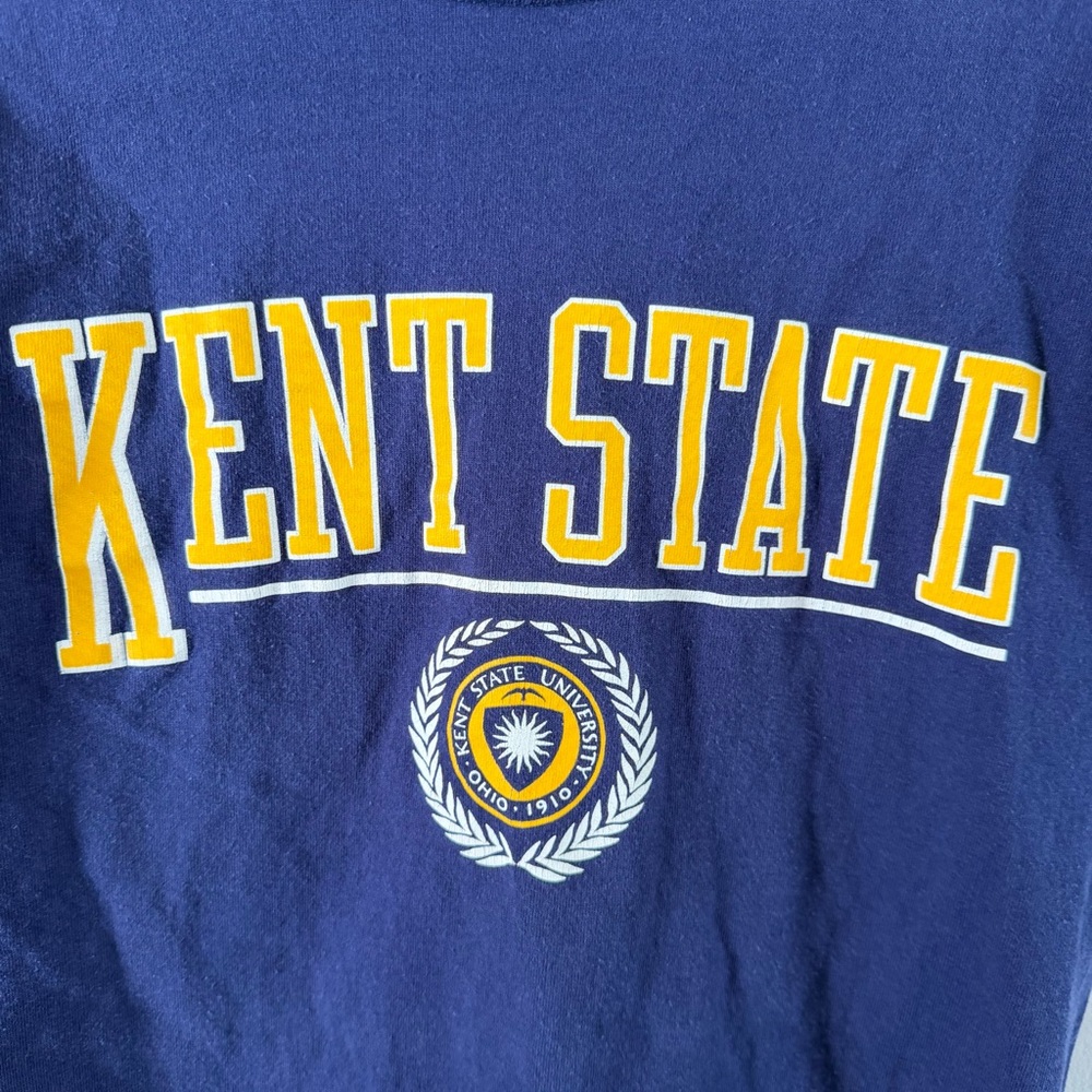 Kent State Vintage T Shirt Navy Graphic College Oversized Large - Picture 2 of 6